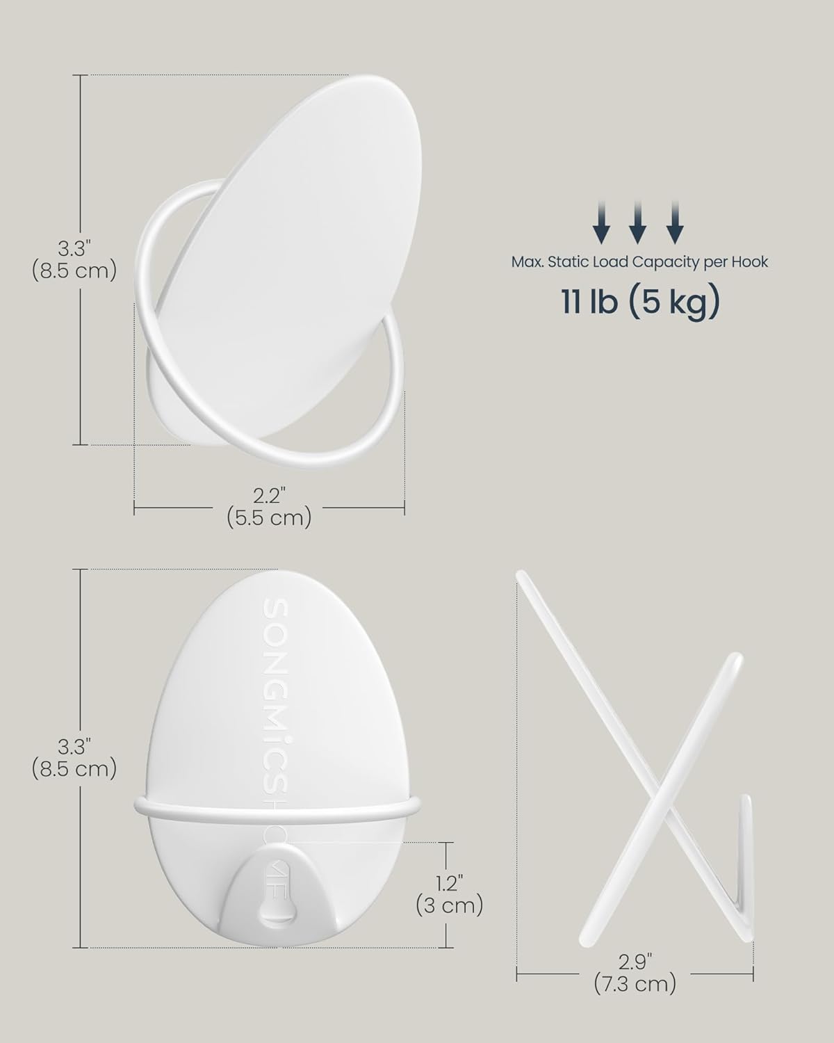 Mebel do domu, pearl white, 7,2 cm