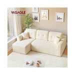Sofa narożna modułowa 244 cm lewa beżowa