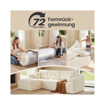 Sofa narożna modułowa 244 cm lewa beżowa
