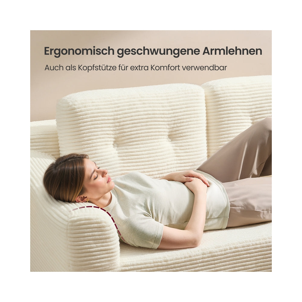 Sofa narożna modułowa 244 cm lewa beżowa