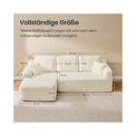 Sofa narożna modułowa 244 cm lewa beżowa