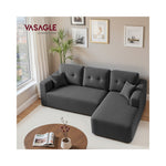 Sofa narożna modułowa 244 cm prawa szara