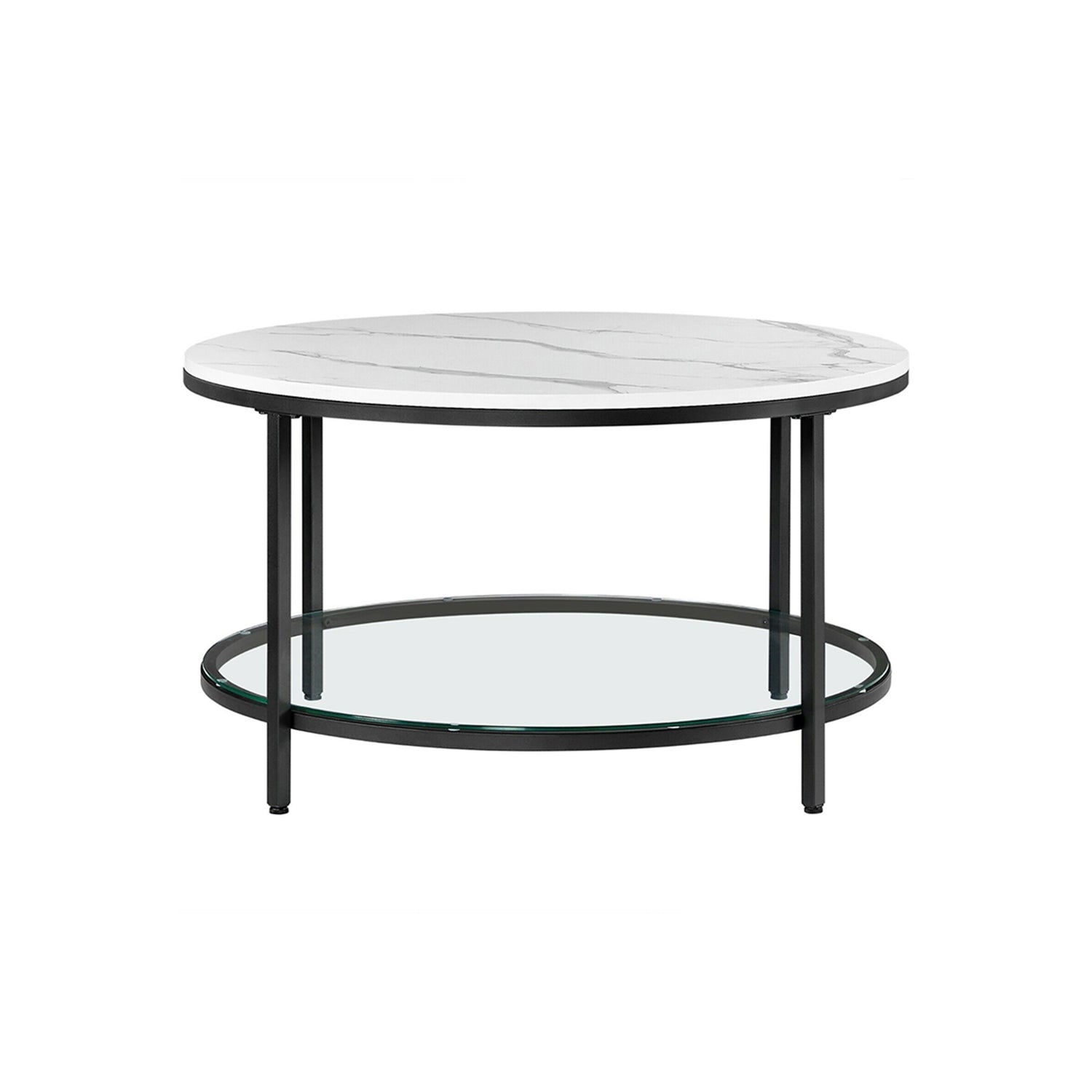Stolik kawowy, marble white, 80 cm