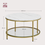 Regał do przechowywania, marble white, 80 cm