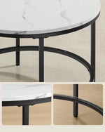 Stolik kawowy, marble white, 65 cm