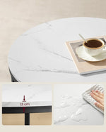 Stolik kawowy, marble white, 65 cm