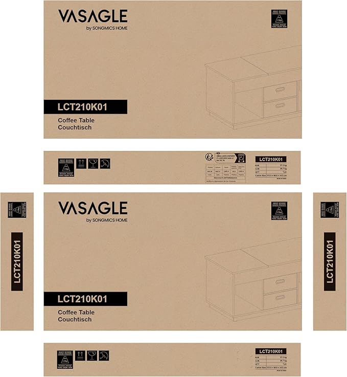 Stolik kawowy, oatmeal beige, 100 cm