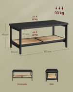 Stolik kawowy, ash black, 100 cm