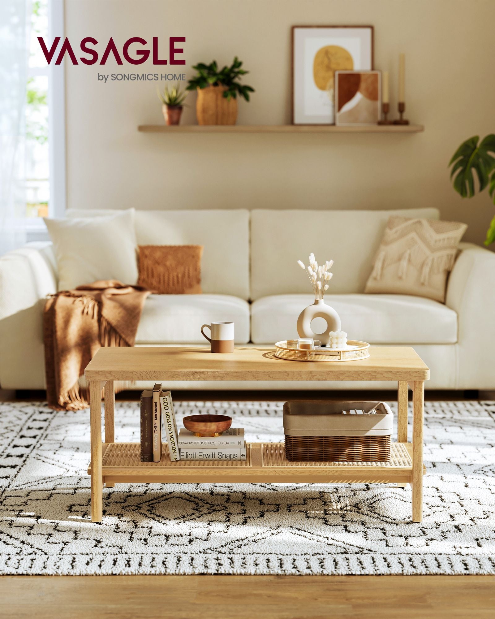 Regał do przechowywania, oak beige, 100 cm