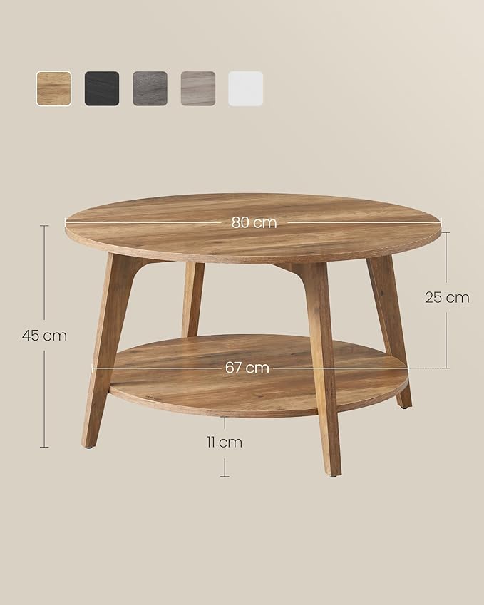 Stolik kawowy, honey brown, 80 cm