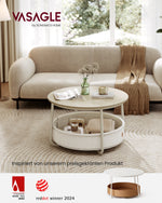 Stolik pomocniczy, natural beige, 75 cm