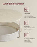 Stolik pomocniczy, natural beige, 75 cm