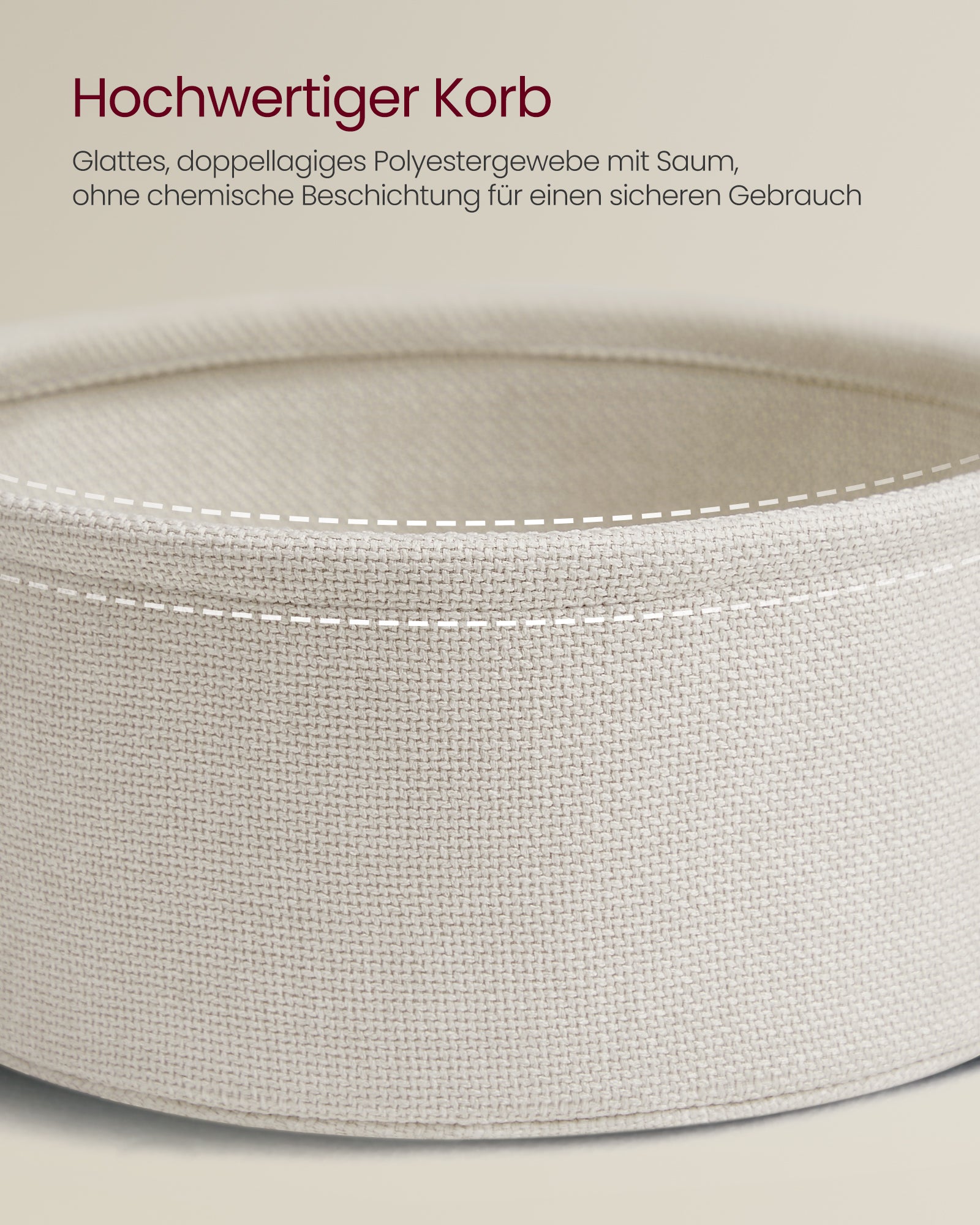 Stolik pomocniczy, natural beige, 75 cm
