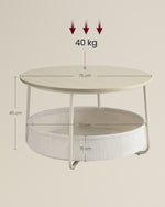 Stolik pomocniczy, natural beige, 75 cm