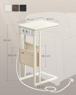 Stolik boczny, cream white, 40 cm