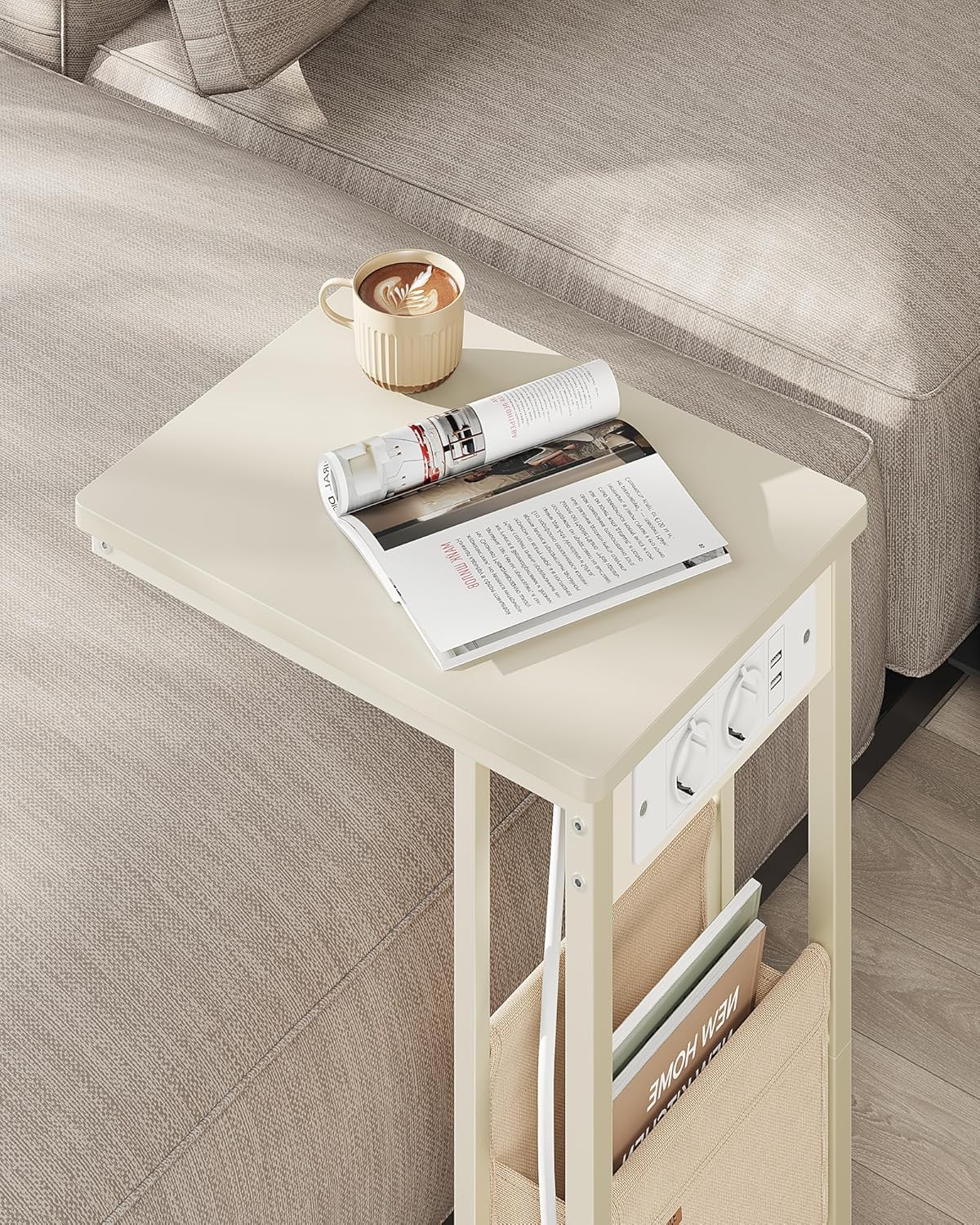 Stolik boczny, cream white, 40 cm
