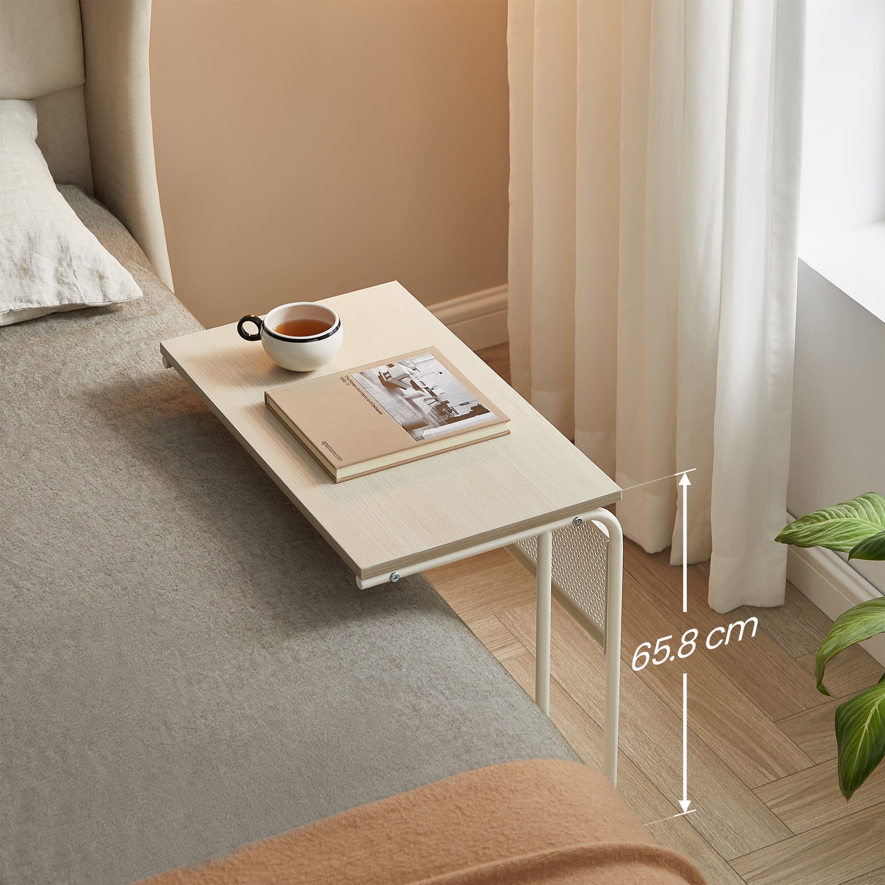 Stolik boczny, natural beige, 55 cm