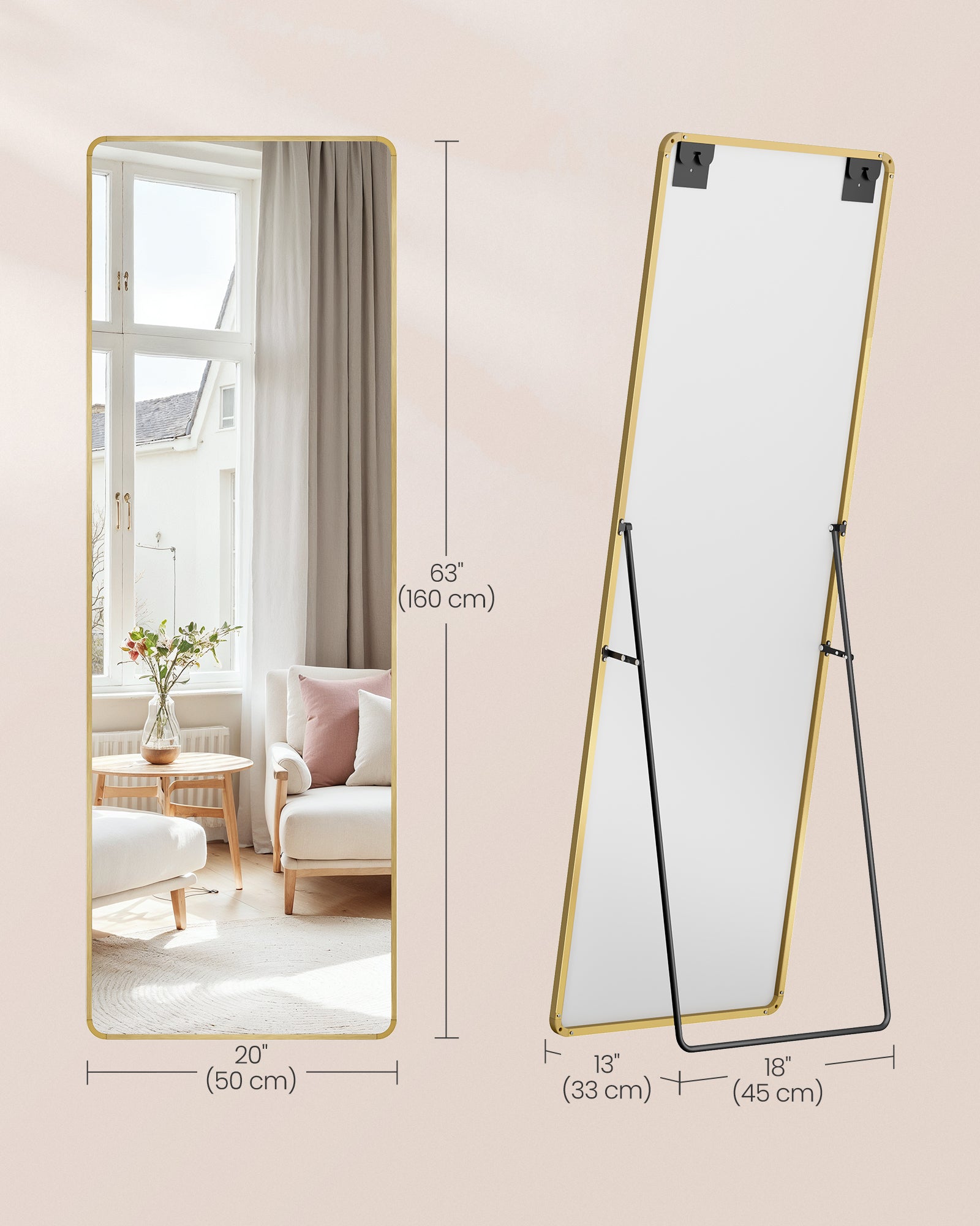 Mebel do domu, pale gold, 160 cm