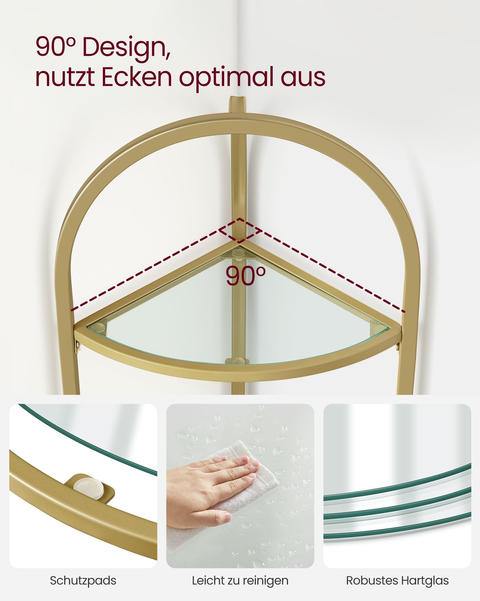Mebel do domu, pale gold, 37,8 cm