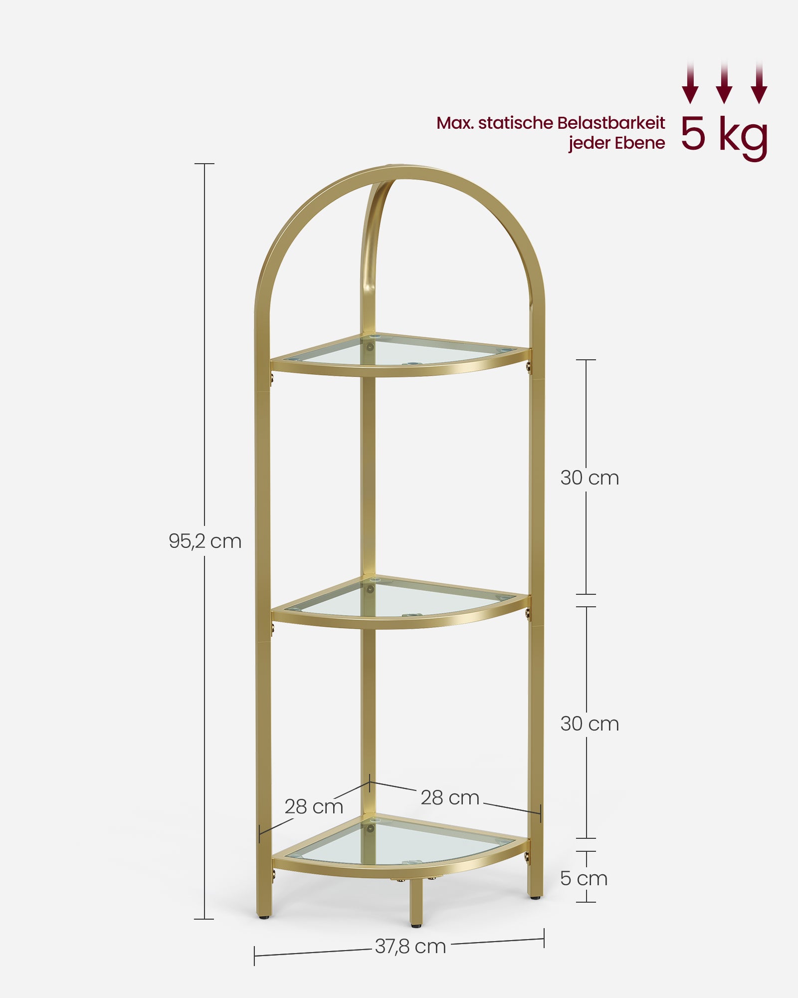 Mebel do domu, pale gold, 37,8 cm