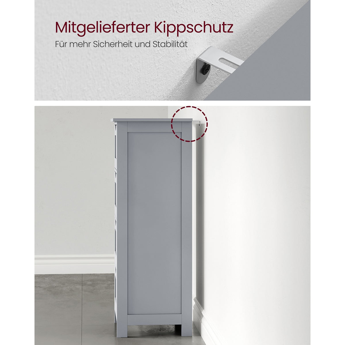 Wąska szafka boczna z 4 szufladami biała