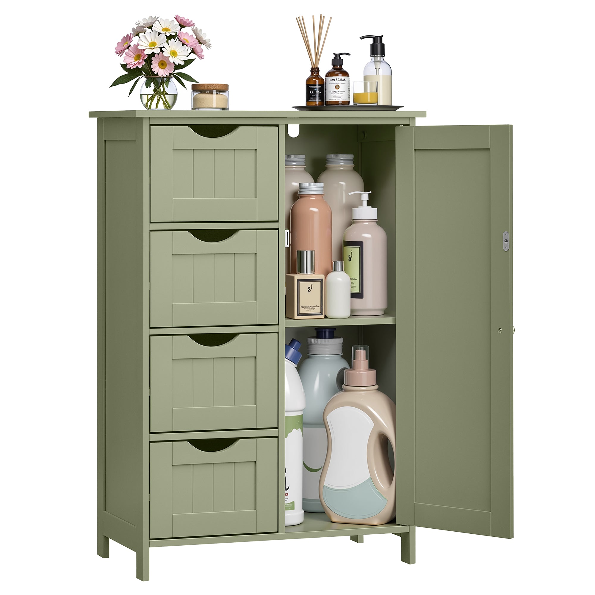 Szafka łazienkowa, sage green, 55 cm