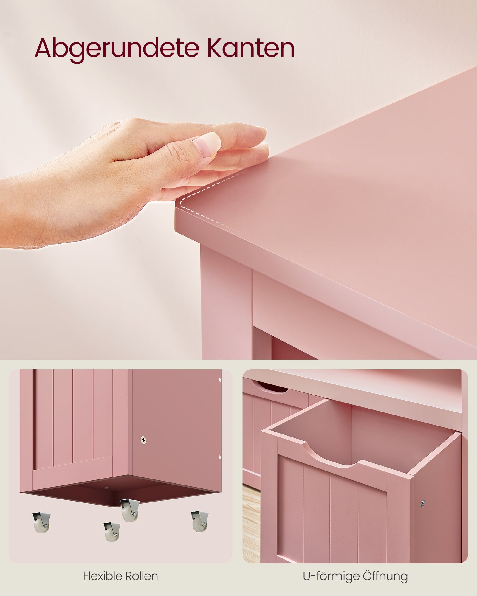 Ławka na buty, jelly pink, 102 cm