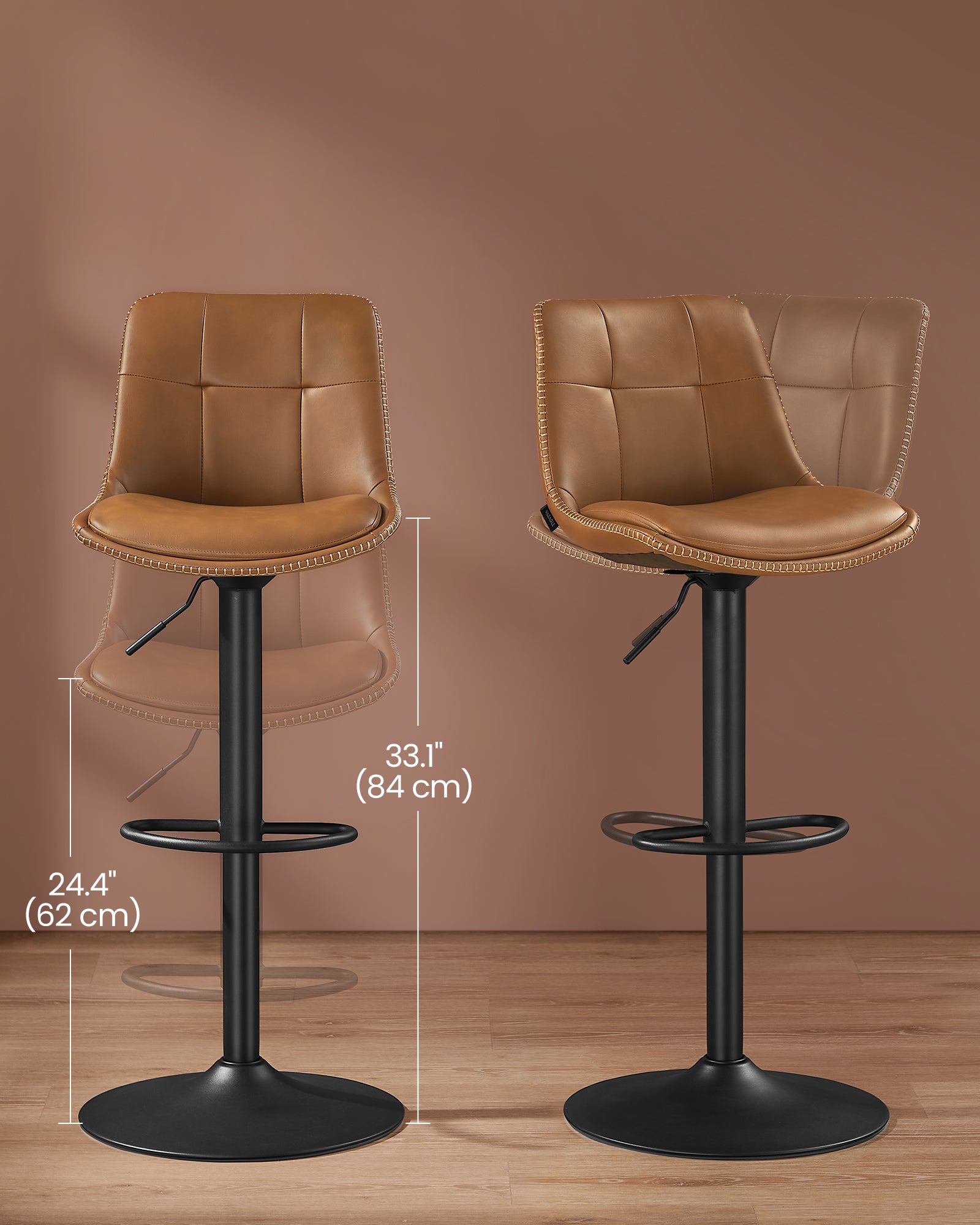 Hokery, caramel brown, 44 cm