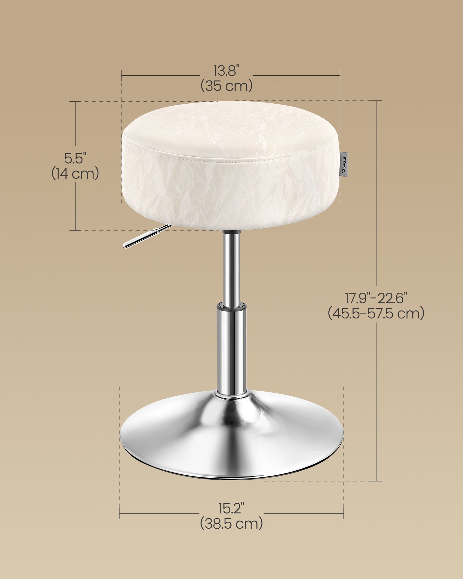 Hokery, cream white, 38,5 cm