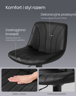 Zestaw 2 hokerów barowych czarnych regulowanych