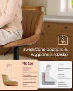 Zestaw 2 hokerów barowych karmelowy brąz