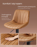 Zestaw 2 hokerów barowych karmelowy brąz