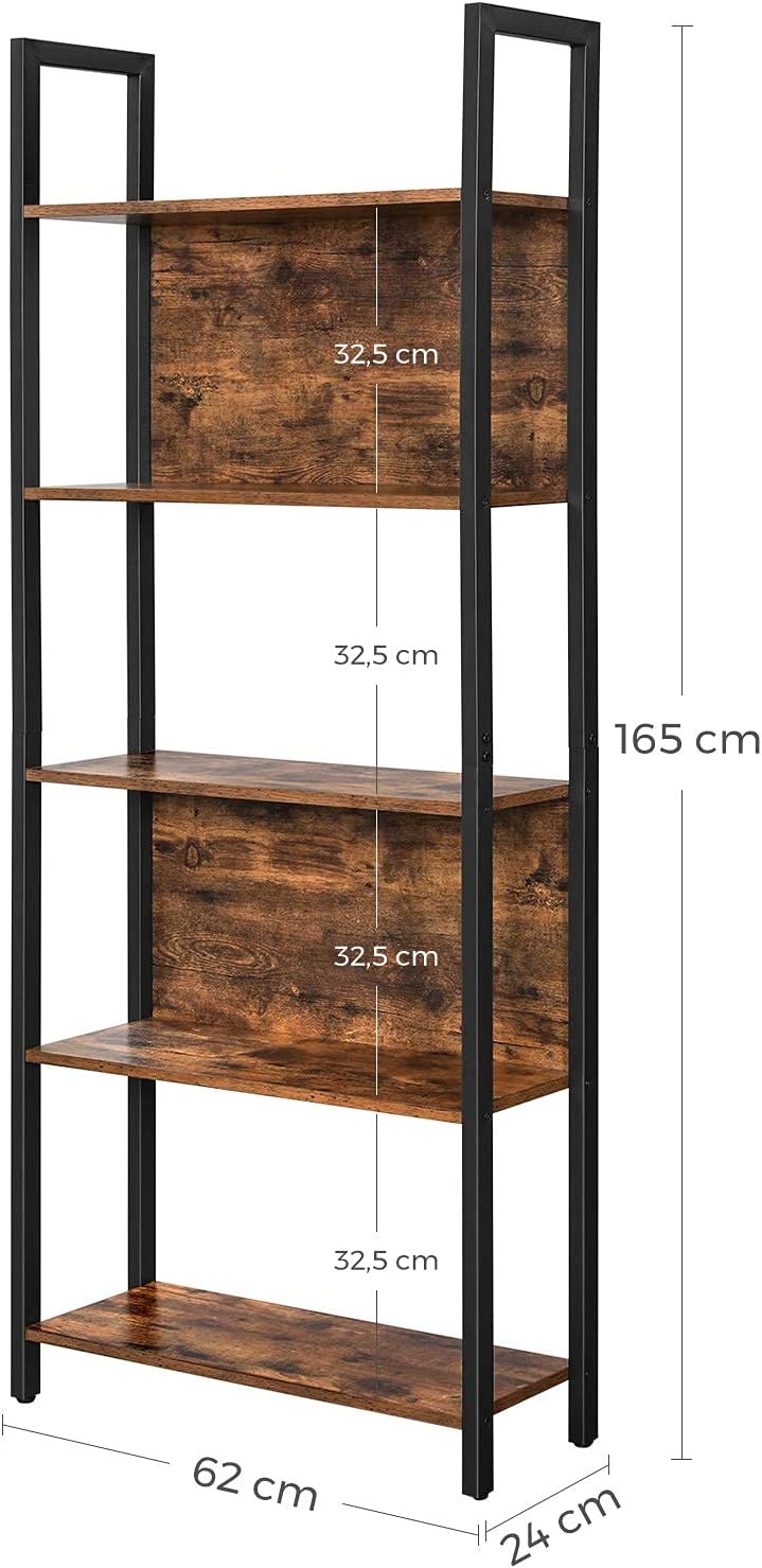 Regał na książki, rustykalny brąz, 62 cm