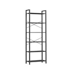 Regał 6-półek stalowo-płytowy 186 cm czarny