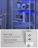 Regał 6-poziomowy z oświetleniem LED beżowy 30x60x179 cm