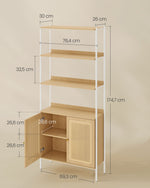 Regał na książki, oak beige, 76,4 cm
