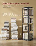 Regał na książki, czarny, 43 cm