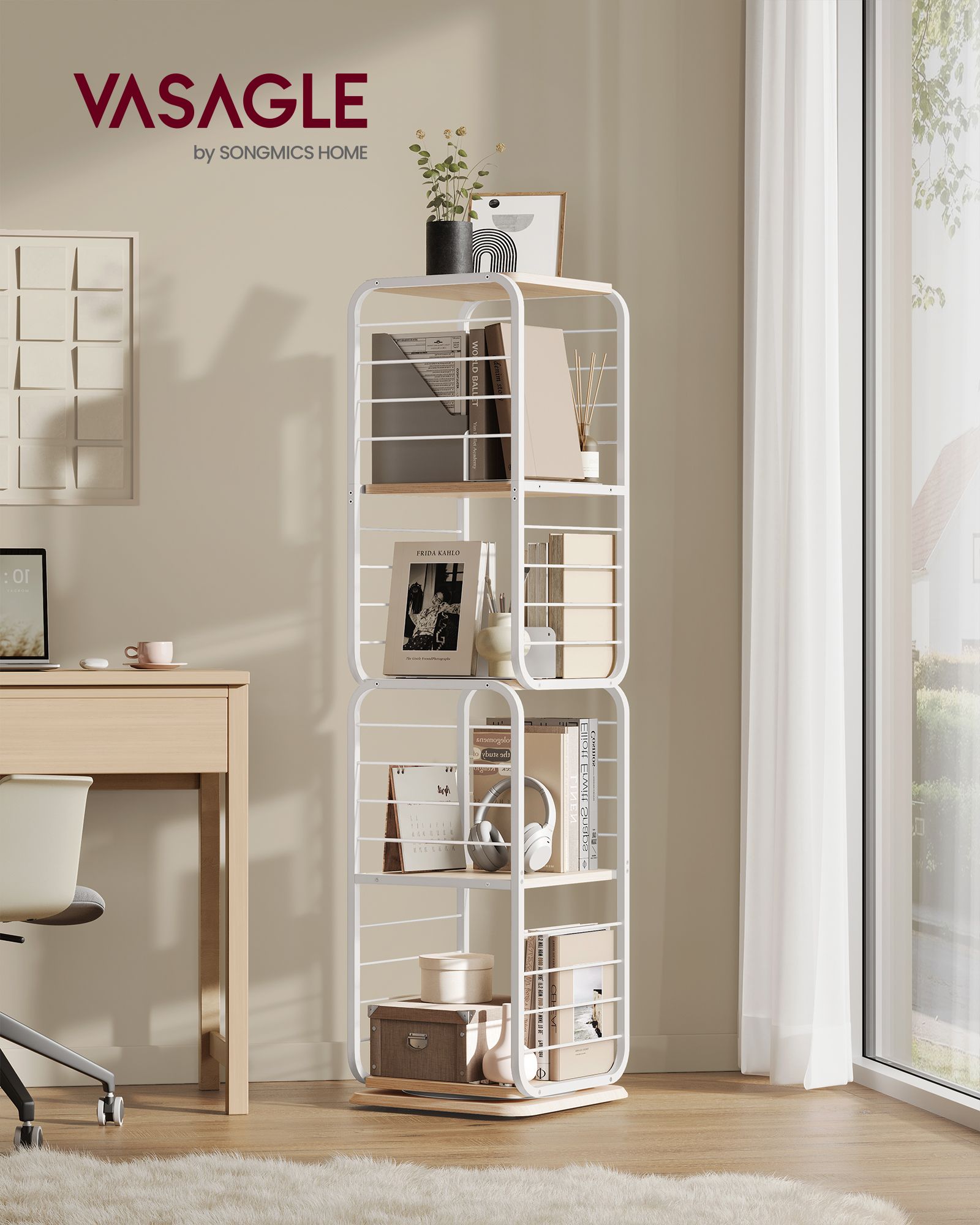 Regał na książki, natural beige, 43 cm