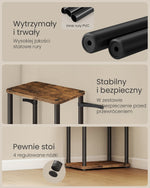 Regał 5-poziomowy z płyty i stali brązowo-czarny