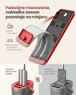 Zestaw do mycia podłóg z mopem płaskim i wiadrem