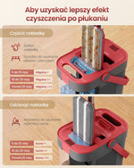 Zestaw do mycia podłóg z mopem płaskim i wiadrem