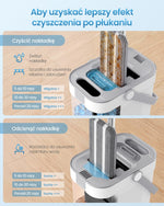 Mop płaski z wiadrem do mycia podłóg