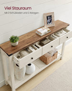 Stolik pomocniczy, rustic white, 120 cm