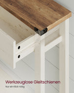 Stolik pomocniczy, rustic white, 120 cm