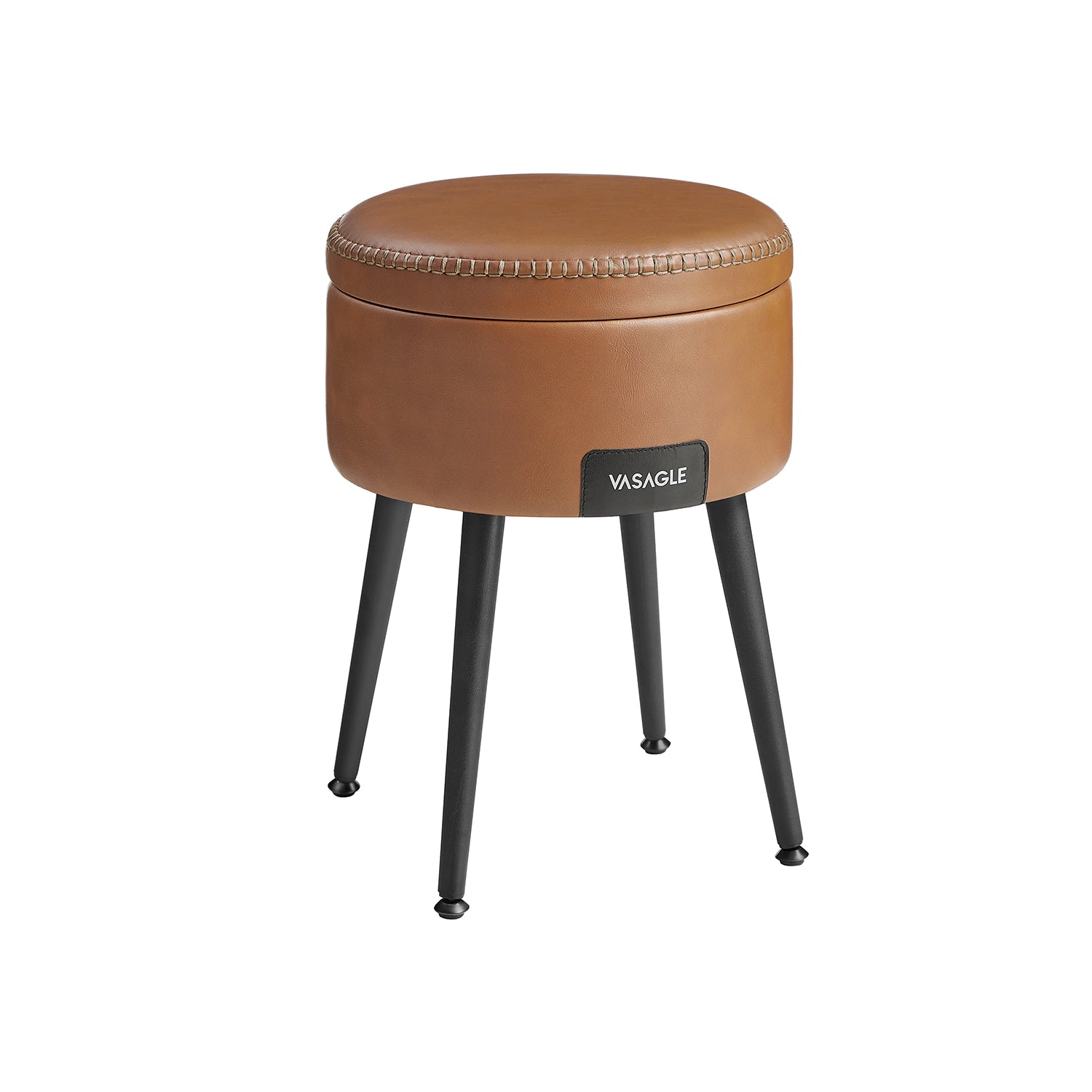 Pufa ze schowkiem, caramel brown, 38,2 cm