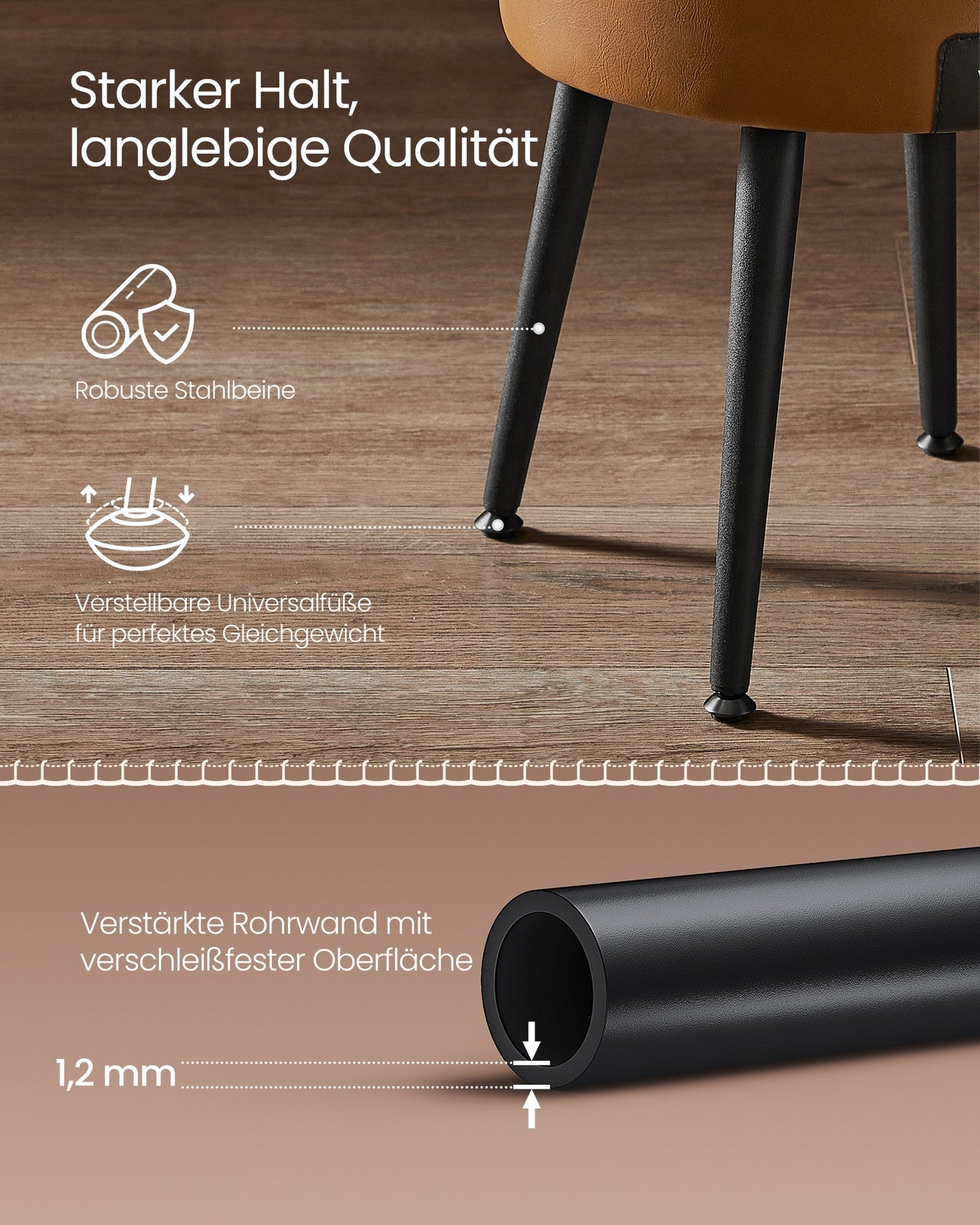 Ławka ze schowkiem okrągła karmelowa 38 cm