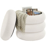 Pufa ze schowkiem, cream white, 43 cm