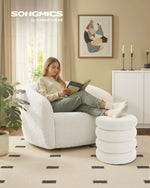 Pufa ze schowkiem, cream white, 43 cm