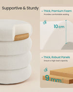 Pufa ze schowkiem, cream white, 43 cm
