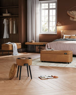 Pufa ze schowkiem, caramel brown, 120 cm
